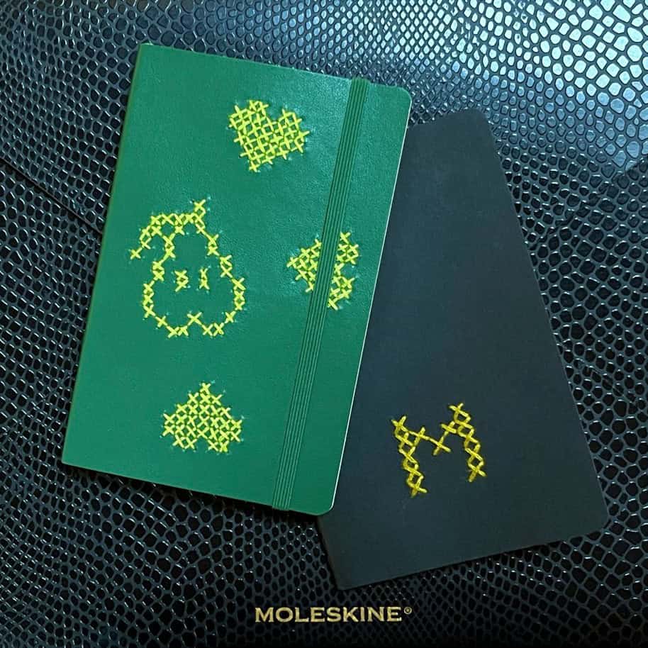 Learn How to Cross-Stitch a Journal at Moleskine